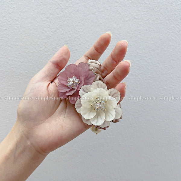 A252 - Dây buộc La Rose crystal scrunchies