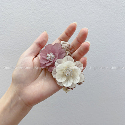 A252 - Dây buộc La Rose crystal scrunchies