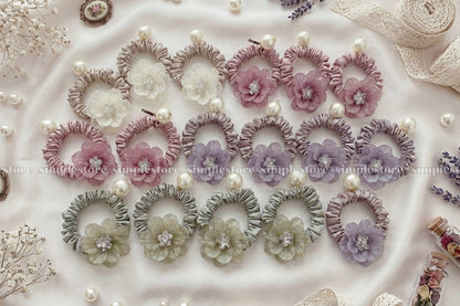 A252 - Dây buộc La Rose crystal scrunchies
