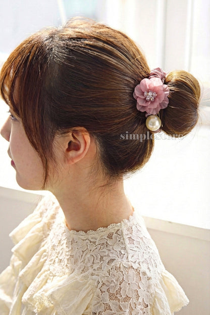 A252 - Dây buộc La Rose crystal scrunchies