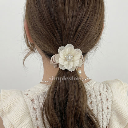 A252 - Dây buộc La Rose crystal scrunchies