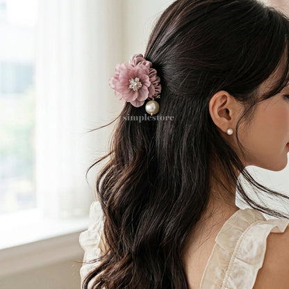 A252 - Dây buộc La Rose crystal scrunchies