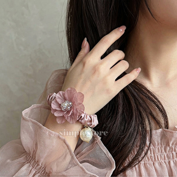 A252 - Dây buộc La Rose crystal scrunchies