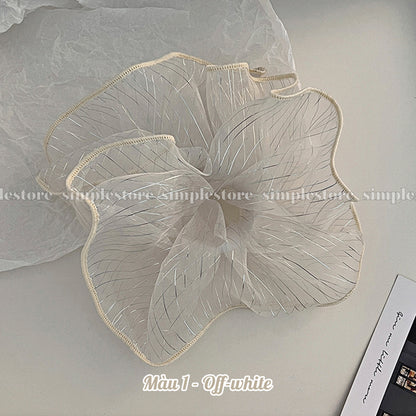 A254 - Dây buộc Aura cloud light luxury striped scrunchies
