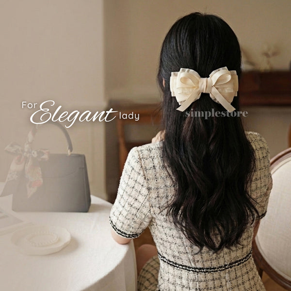 A242 - Kẹp bấm nơ Aurélie signature hairbow, high-grade and elegant