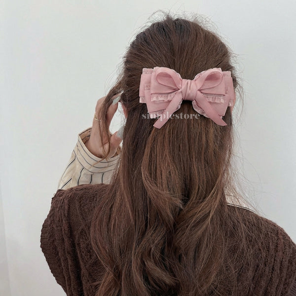 A242 - Kẹp bấm nơ Aurélie signature hairbow, high-grade and elegant
