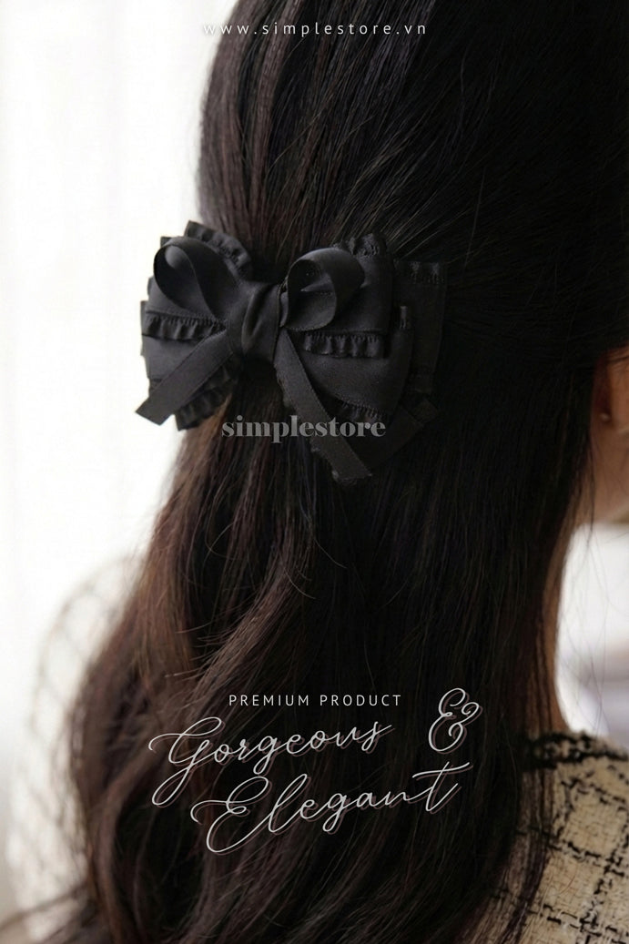 A242 - Kẹp bấm nơ Aurélie signature hairbow, high-grade and elegant