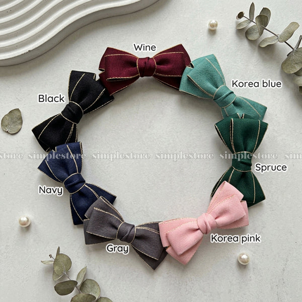A257 - Kẹp bấm nơ Classy elegant minimalist hairbow