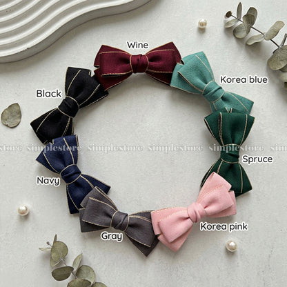 A257 - Kẹp bấm nơ Classy elegant minimalist hairbow