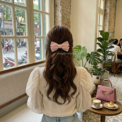 A257 - Kẹp bấm nơ Classy elegant minimalist hairbow