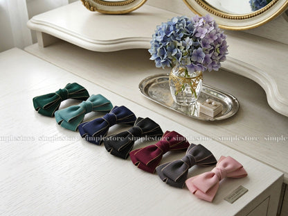 A257 - Kẹp bấm nơ Classy elegant minimalist hairbow