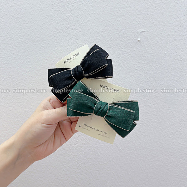A257 - Kẹp bấm nơ Classy elegant minimalist hairbow