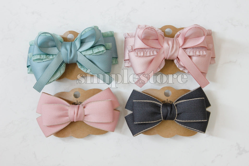 A257 - Kẹp bấm nơ Classy elegant minimalist hairbow