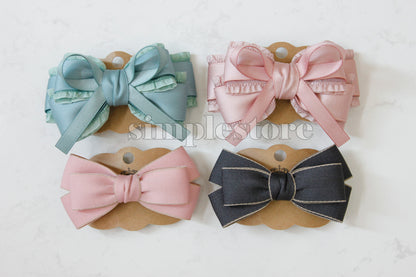 A257 - Kẹp bấm nơ Classy elegant minimalist hairbow