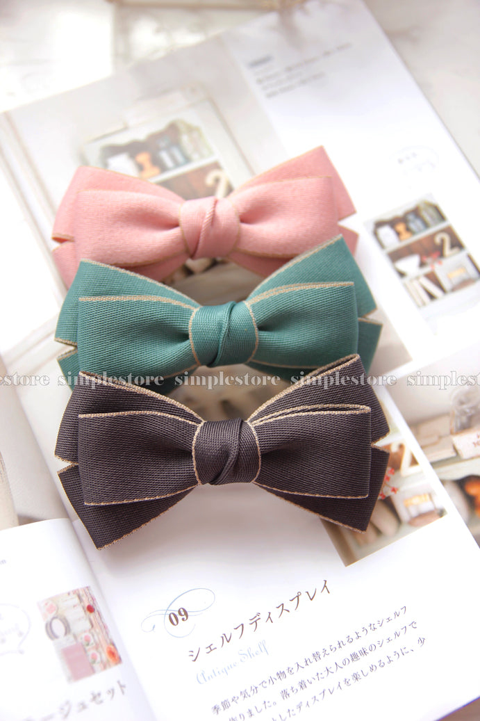 A257 - Kẹp bấm nơ Classy elegant minimalist hairbow