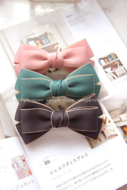 A257 - Kẹp bấm nơ Classy elegant minimalist hairbow
