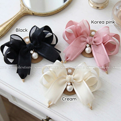 A258 - Kẹp bấm nơ Coquette daily shine layered hairbow