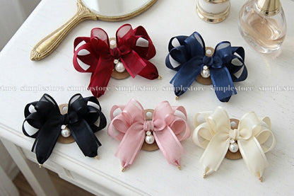 A258 - Kẹp bấm nơ Coquette daily shine layered hairbow