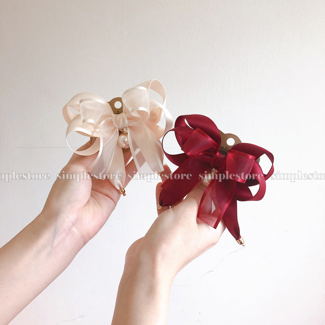 A258 - Kẹp bấm nơ Coquette daily shine layered hairbow