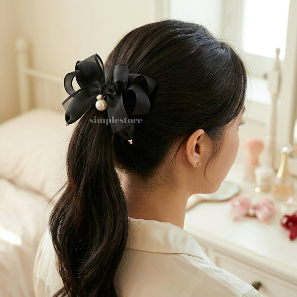 A258 - Kẹp bấm nơ Coquette daily shine layered hairbow
