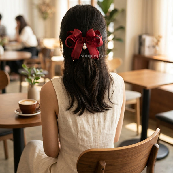 A258 - Kẹp bấm nơ Coquette daily shine layered hairbow