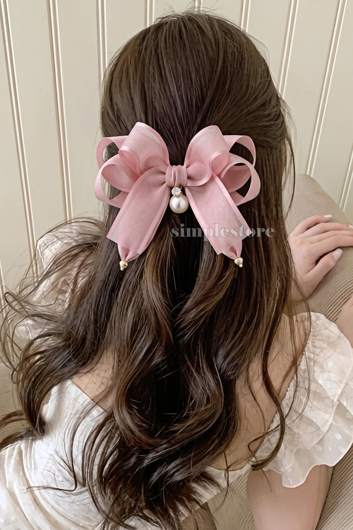 A258 - Kẹp bấm nơ Coquette daily shine layered hairbow