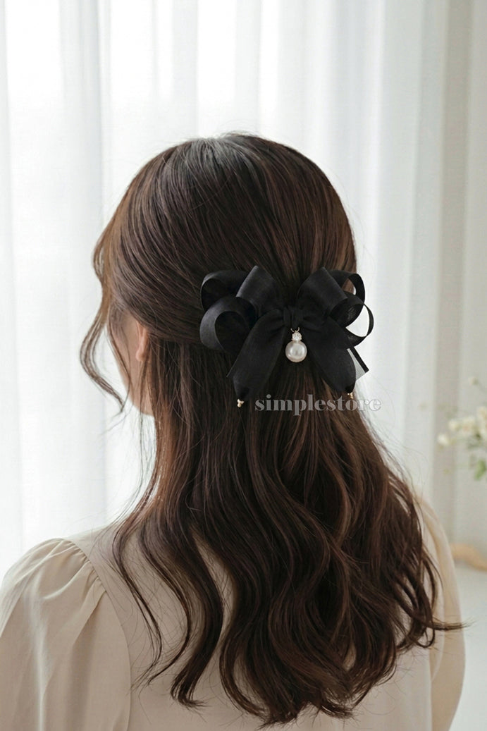 A258 - Kẹp bấm nơ Coquette daily shine layered hairbow