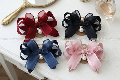 A258 - Kẹp bấm nơ Coquette daily shine layered hairbow