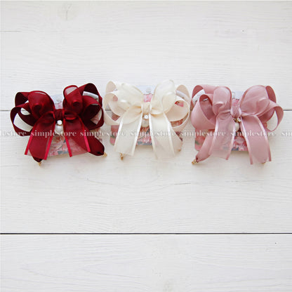 A258 - Kẹp bấm nơ Coquette daily shine layered hairbow