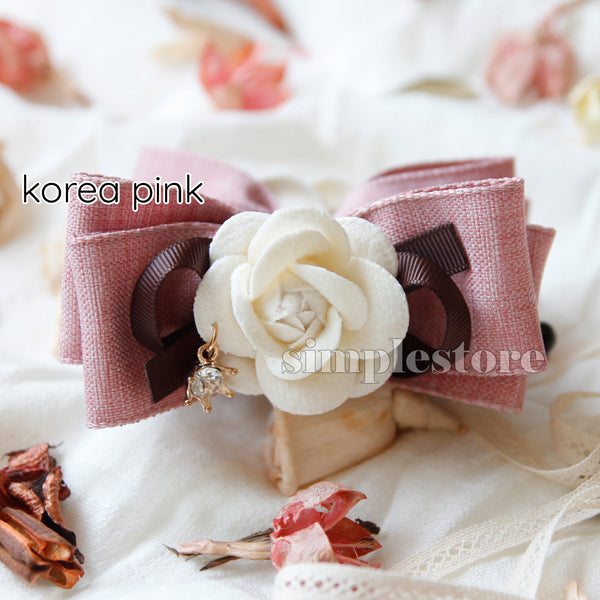 A250 - Cặp dọc French Chic Camellia Banana Clip