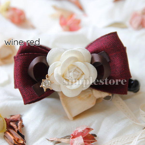 A250 - Cặp dọc French Chic Camellia Banana Clip