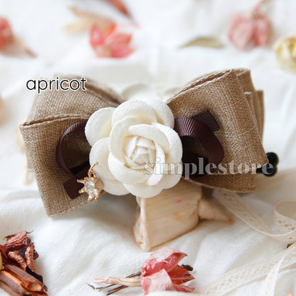 A250 - Cặp dọc French Chic Camellia Banana Clip