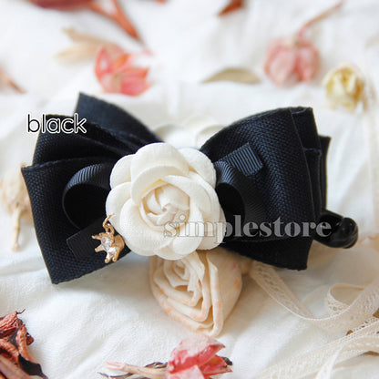 A250 - Cặp dọc French Chic Camellia Banana Clip