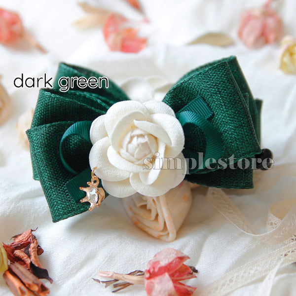 A250 - Cặp dọc French Chic Camellia Banana Clip