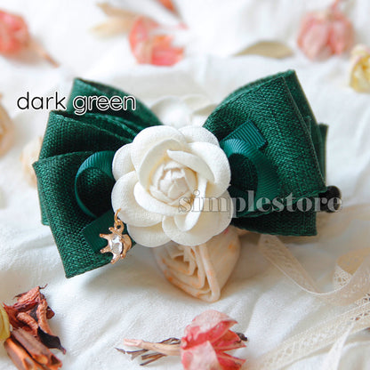 A250 - Cặp dọc French Chic Camellia Banana Clip