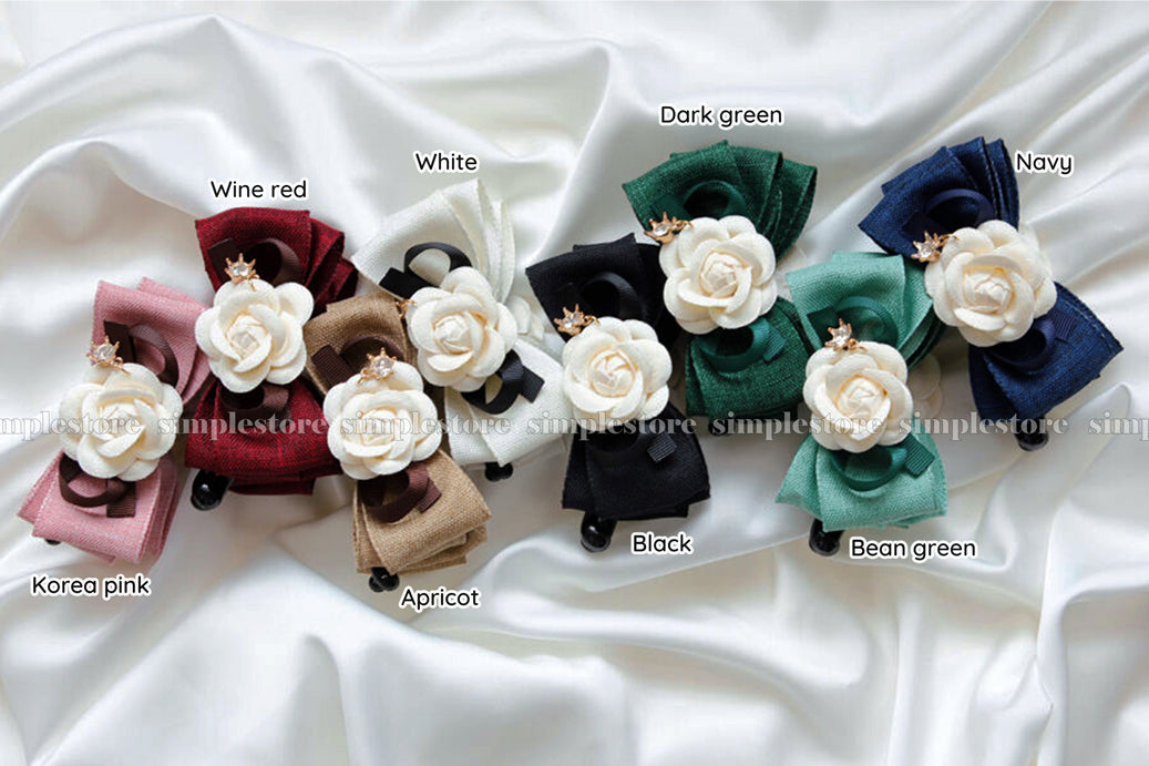 A250 - Cặp dọc French Chic Camellia Banana Clip