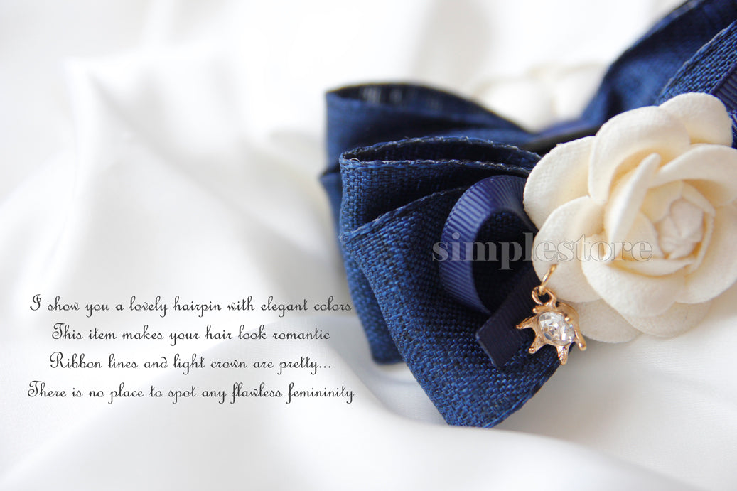 A250 - Cặp dọc French Chic Camellia Banana Clip
