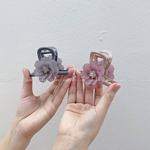 A256 - Kẹp tóc La Rose crystal blooming hair claw