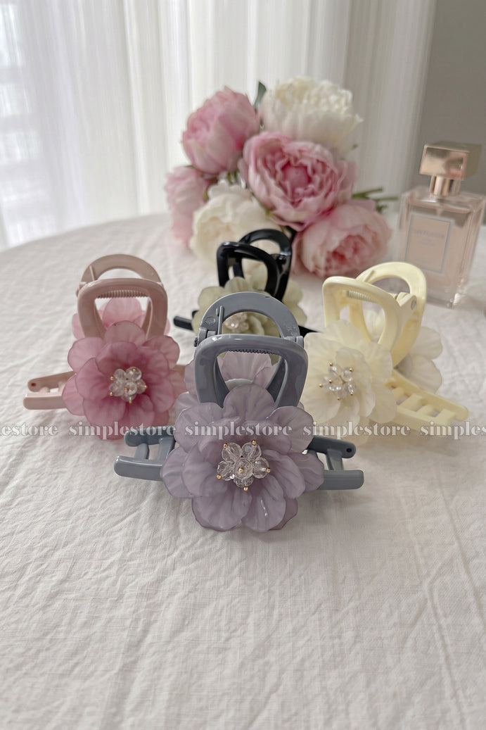 A256 - Kẹp tóc La Rose crystal blooming hair claw