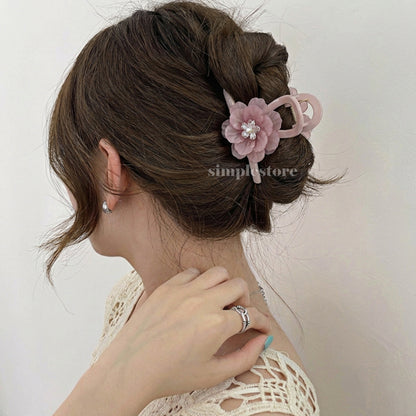 A256 - Kẹp tóc La Rose crystal blooming hair claw