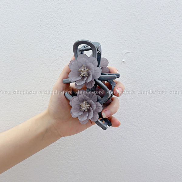 A256 - Kẹp tóc La Rose crystal blooming hair claw