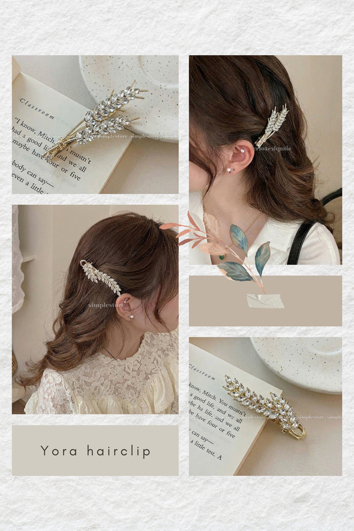 A239 - Kẹp mái Yora hairclip with premium bright rhinestone