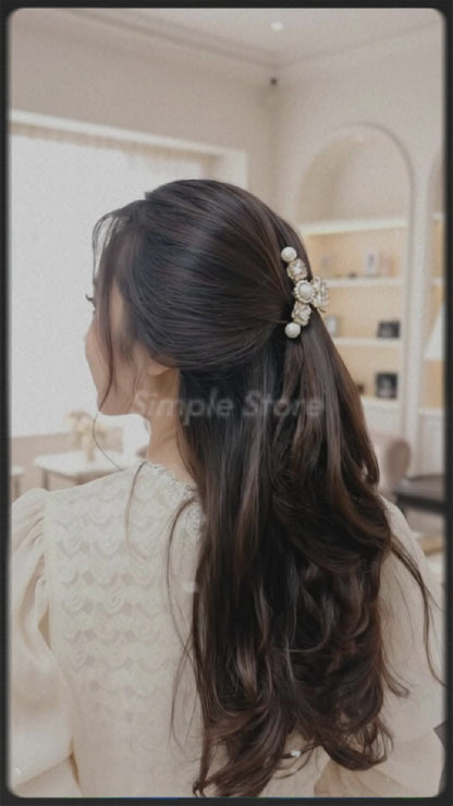 A224 - Cặp dọc Juhe crystal rhinestone butterfly Tongs pin
