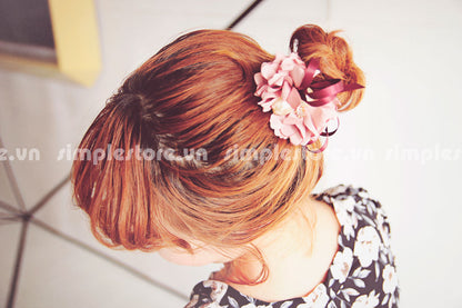 C16076 - Dây buộc xếp nơ cánh hoa cao cấp đính đá vương miện Julie Ponytail - Simple Store