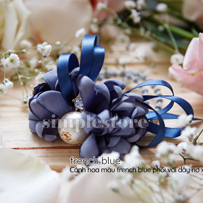 C18144 - [New Mood] Dây buộc xếp nơ cánh hoa cao cấp đính đá vương miện Julie Ponytail - Simple Store