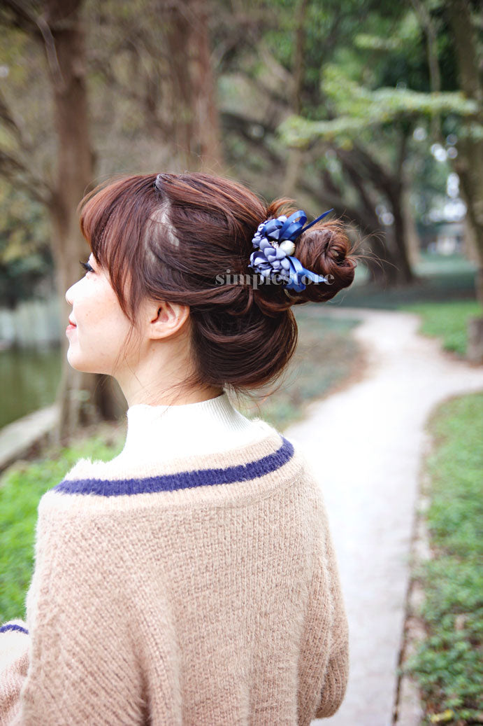 C18144 - [New Mood] Dây buộc xếp nơ cánh hoa cao cấp đính đá vương miện Julie Ponytail - Simple Store