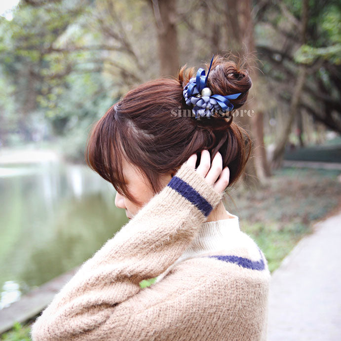 C18144 - [New Mood] Dây buộc xếp nơ cánh hoa cao cấp đính đá vương miện Julie Ponytail - Simple Store