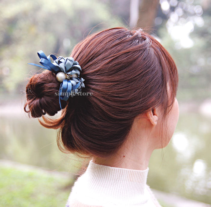 C18144 - [New Mood] Dây buộc xếp nơ cánh hoa cao cấp đính đá vương miện Julie Ponytail - Simple Store
