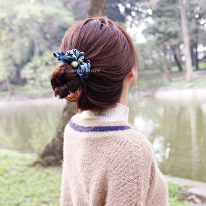 C18144 - [New Mood] Dây buộc xếp nơ cánh hoa cao cấp đính đá vương miện Julie Ponytail - Simple Store