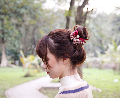 C18144 - [New Mood] Dây buộc xếp nơ cánh hoa cao cấp đính đá vương miện Julie Ponytail - Simple Store